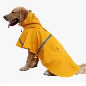 NACOCO Dog Rain Jacket Poncho Hoodie Adjustable Waterproof  Size  Medium NWT